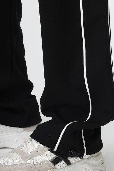 Wide Leg Sweat Pants Black