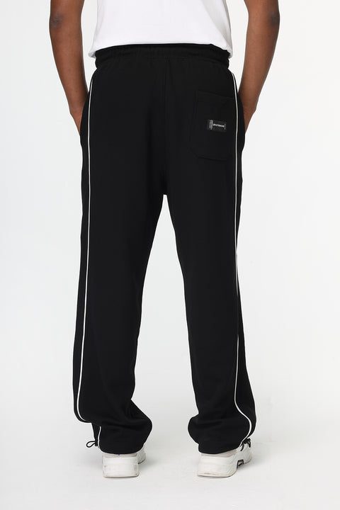 Wide Leg Sweat Pants Black