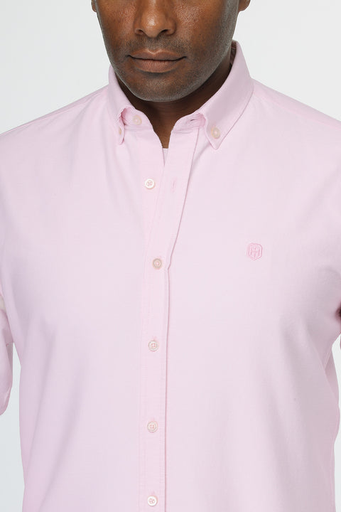 Slim Fit Shirt Oxford Rose 100% Cotton