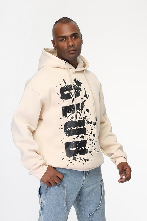 Over Size Sweat Shirt Beige