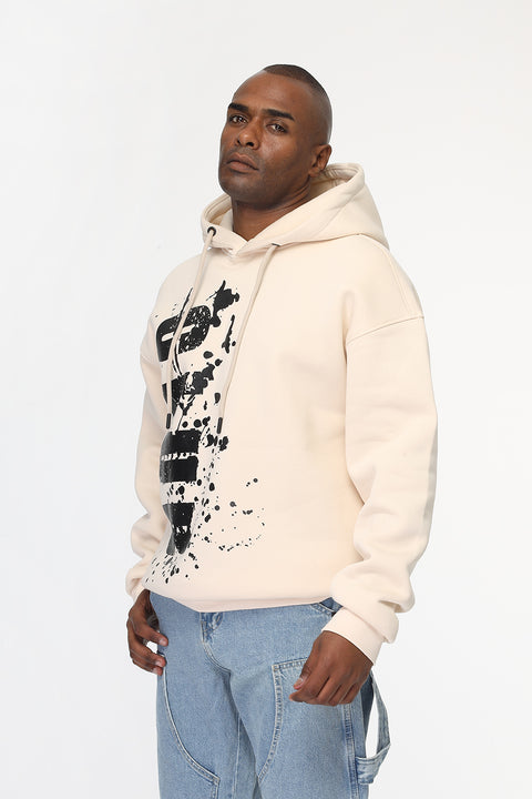 Over Size Sweat Shirt Beige