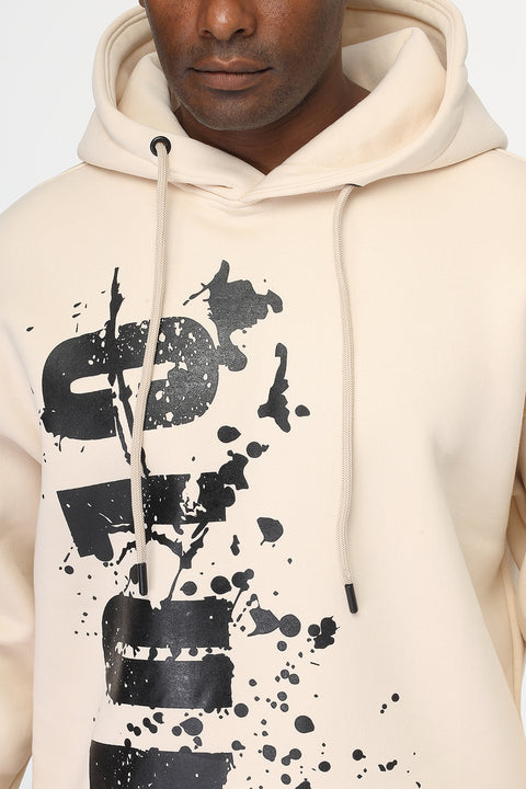 Over Size Sweat Shirt Beige