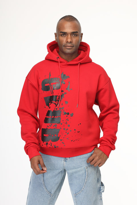 Over Size Sweat Shirt Red