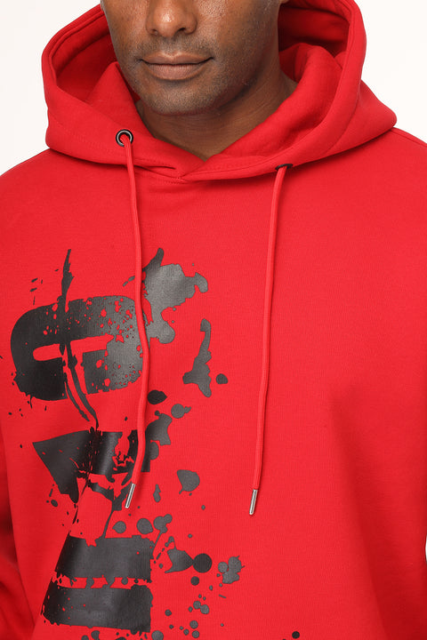 Over Size Sweat Shirt Red