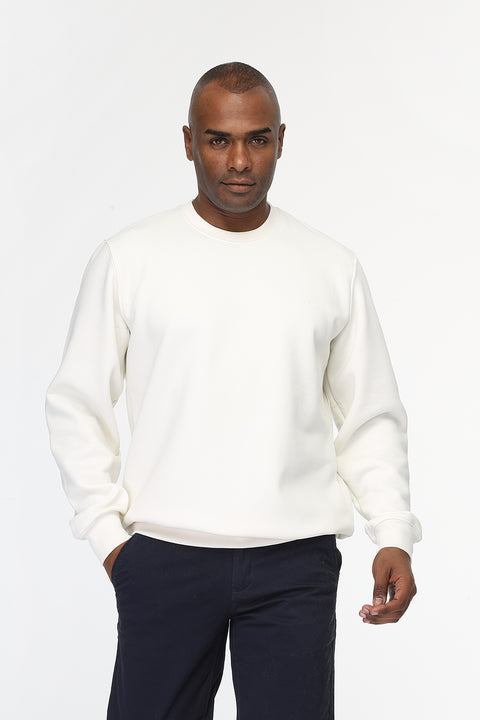 Regular Fit Sweat Shirt Off White