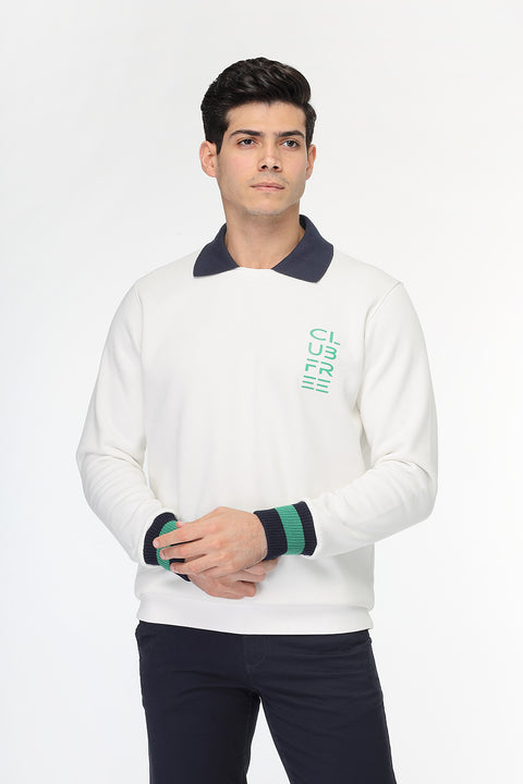 Regular Fit Sweat Shirt Off White