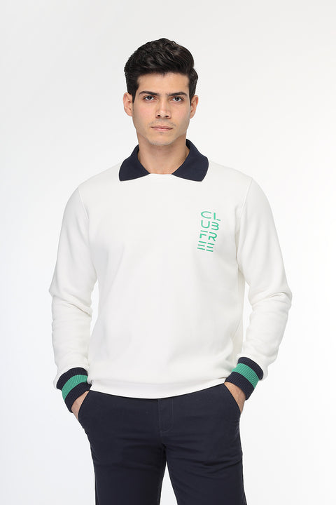 Regular Fit Sweat Shirt Off White