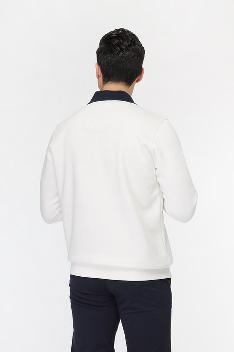 Regular Fit Sweat Shirt Off White