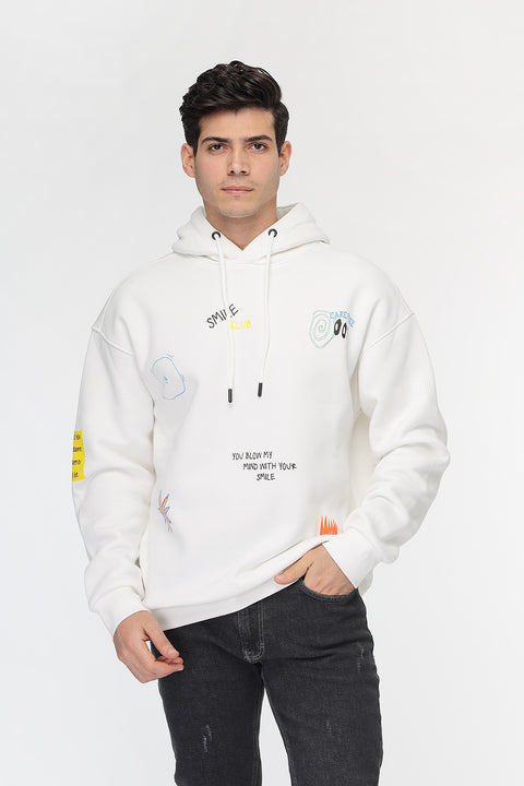 Over Size Sweat Shirt  White