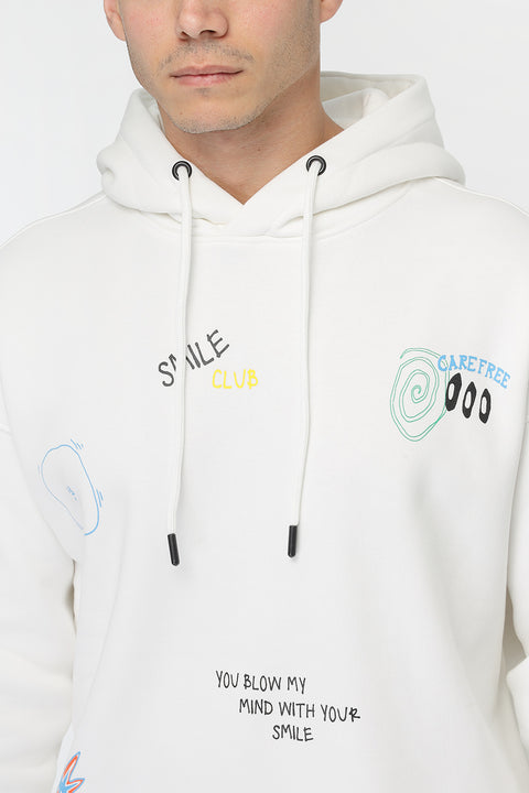 Over Size Sweat Shirt  White