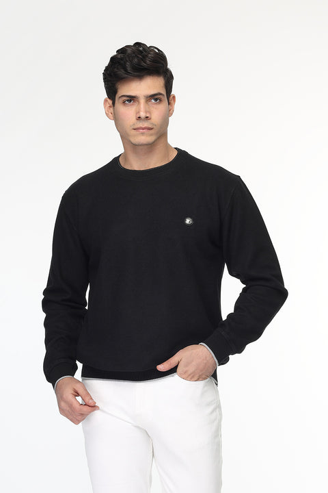 Regular Fit Sweat Shirt Black