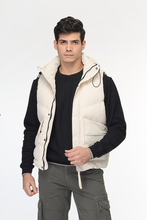Slim Fit Vest Beige