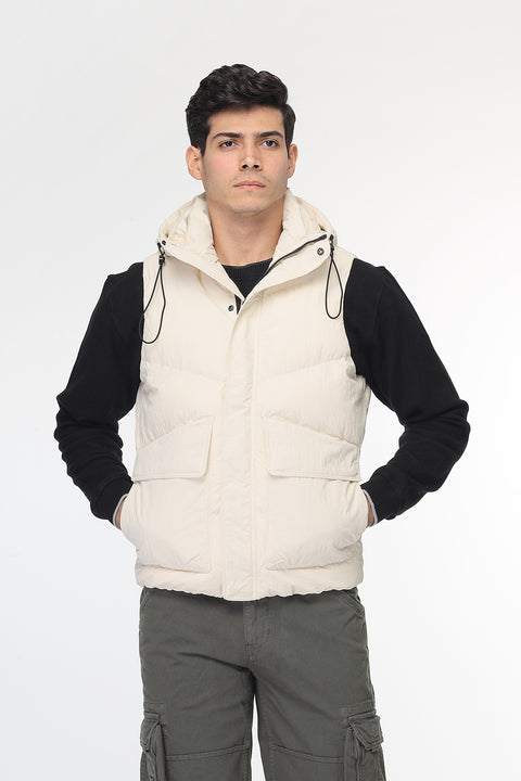 Slim Fit Vest Beige