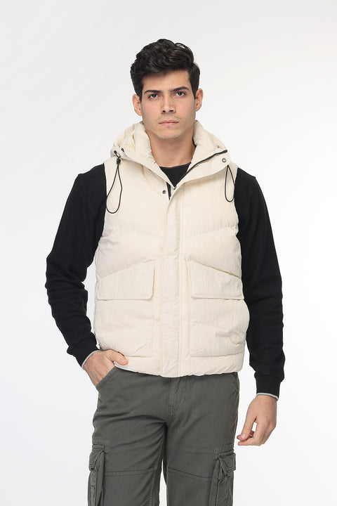 Slim Fit Vest Beige
