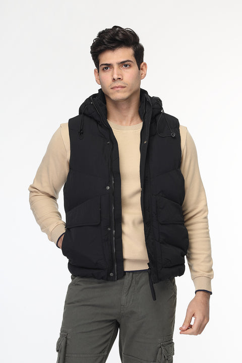 Slim Fit Vest Black