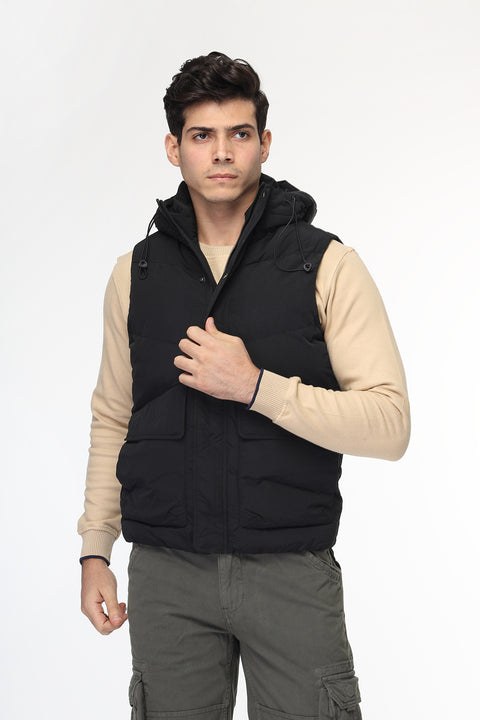 Slim Fit Vest Black
