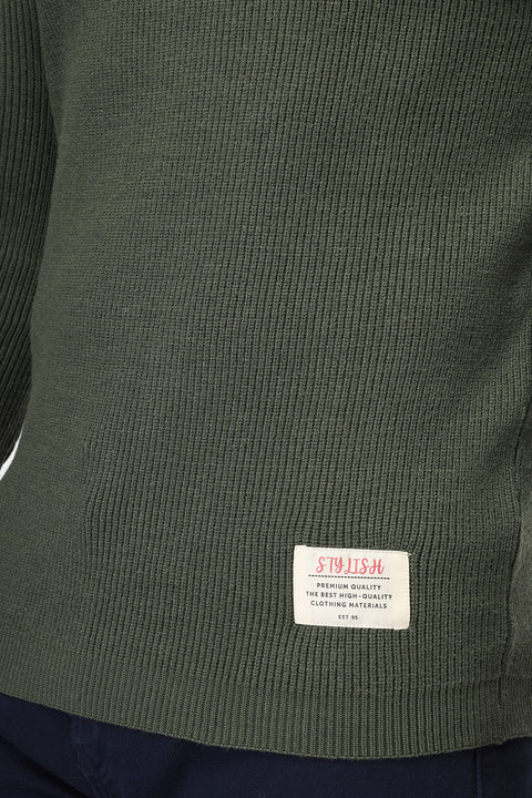 Slim Fit Pullover Green