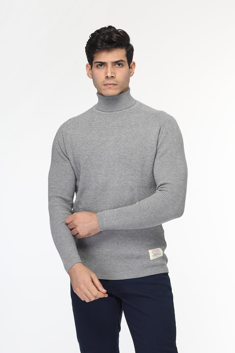 Slim Fit Pullover Gray
