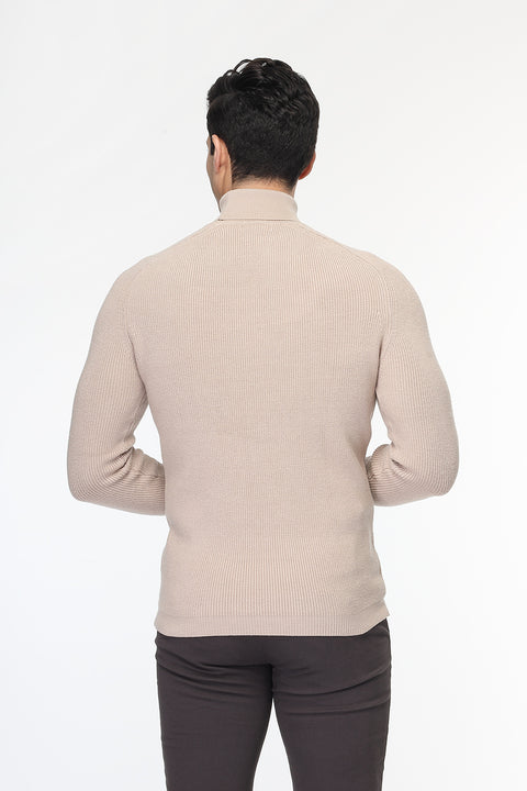Slim Fit Pullover Beige
