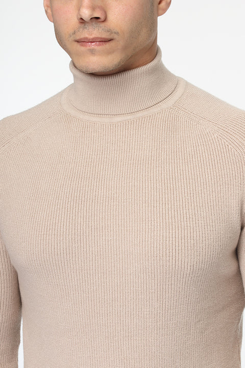 Slim Fit Pullover Beige