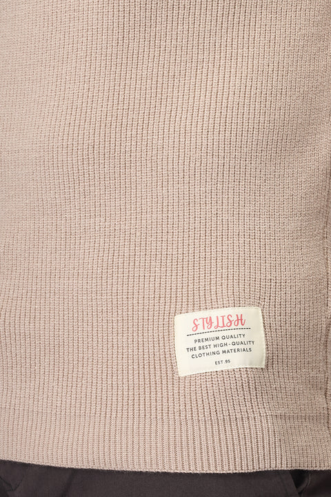 Slim Fit Pullover Beige