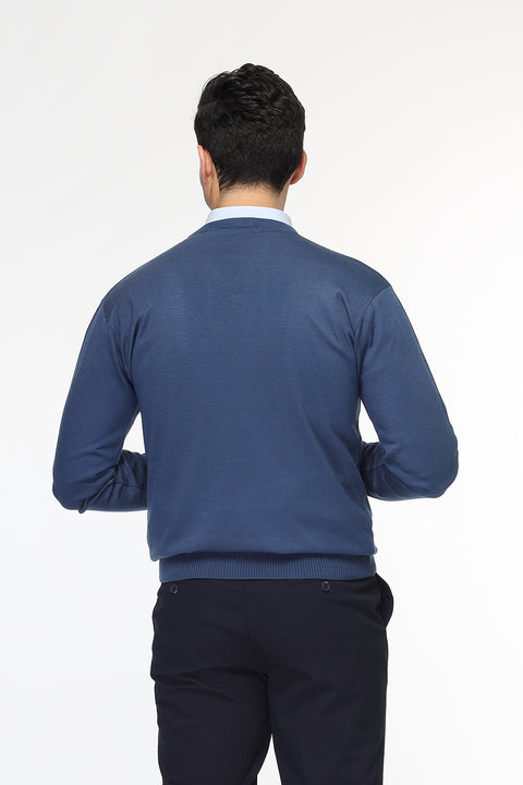 Regular Fit Pullover V Blue