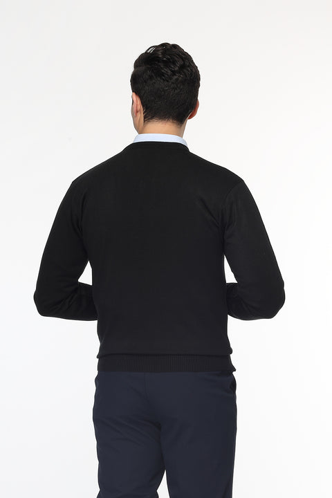 Regular Fit Pullover V Black