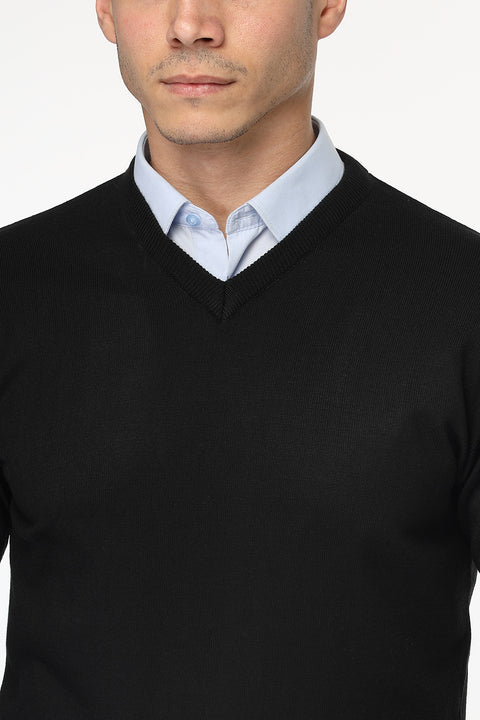 Regular Fit Pullover V Black