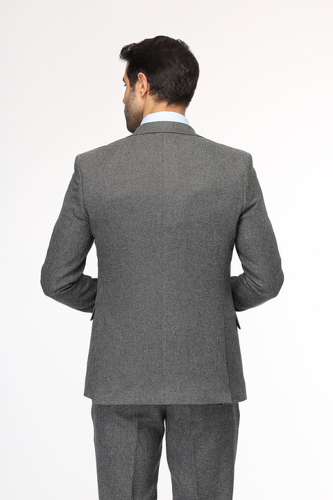 Slim Fit Suit Gray