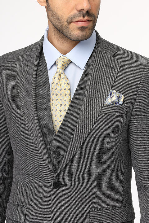 Slim Fit Suit Gray