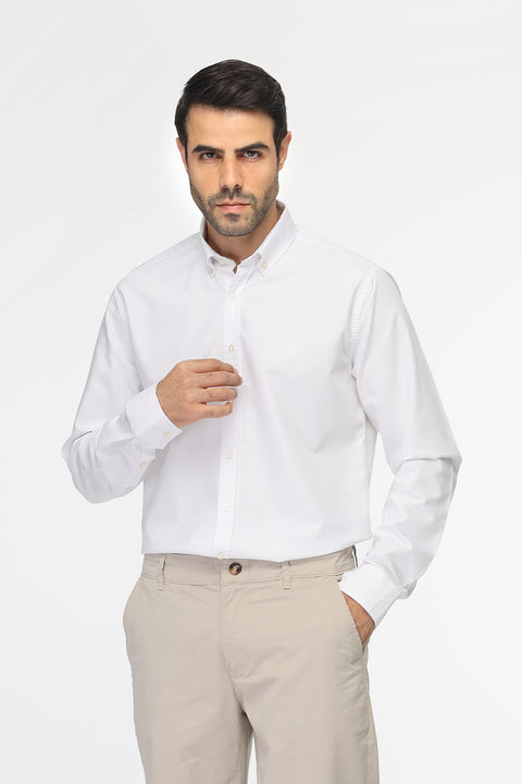Slim Fit Shirt Oxford White 100% Cotton