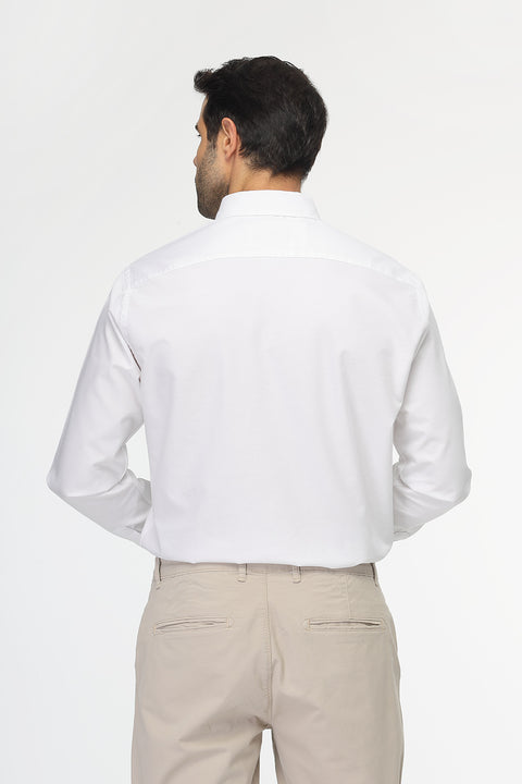 Slim Fit Shirt Oxford White 100% Cotton