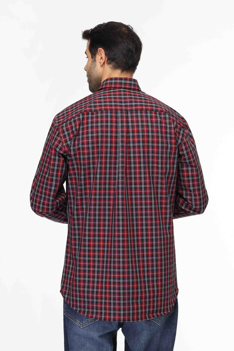 Regular Fit Linen Shirt Maroon
