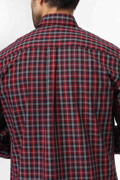 Regular Fit Linen Shirt Maroon