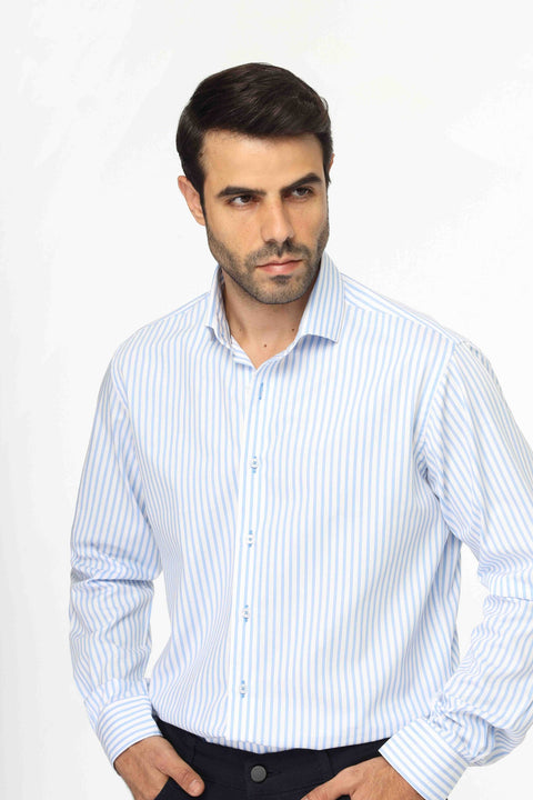 Semi Classic Shirt New fit Light Blue
