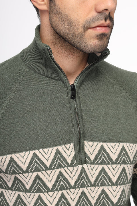 Regular Fit Pullover Green