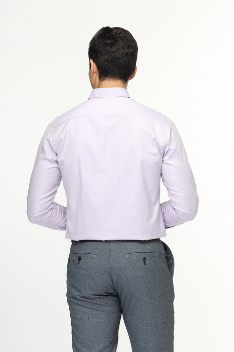 Slim Fit Shirt Oxford Light Purple 100% Cotton