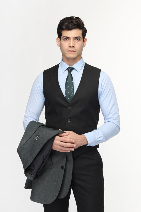 Slim Straight Fit Suit Green