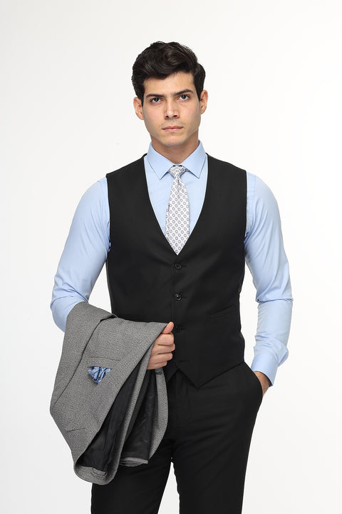 Slim Straight Fit Suit Light Brown