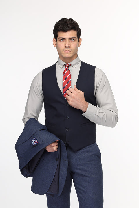 Slim Straight Fit Suit Dark Blue