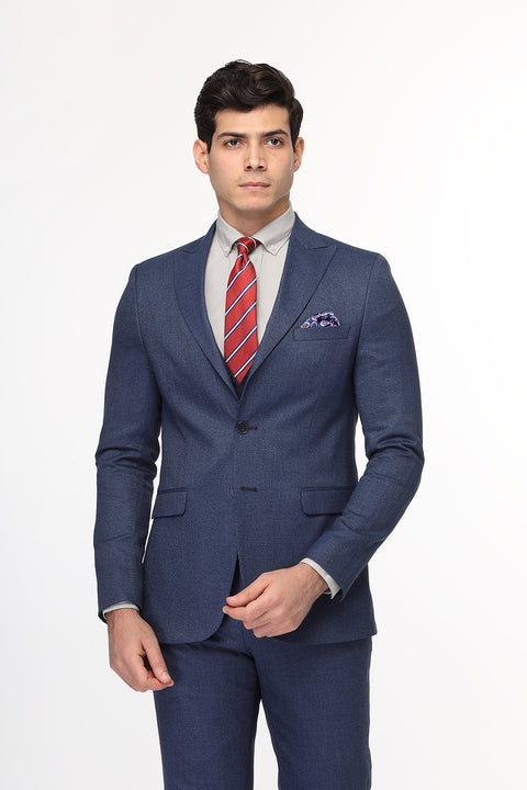 Slim Straight Fit Suit Dark Blue