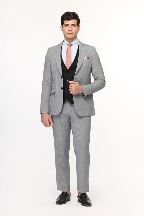 Slim Straight Fit Suit Gray