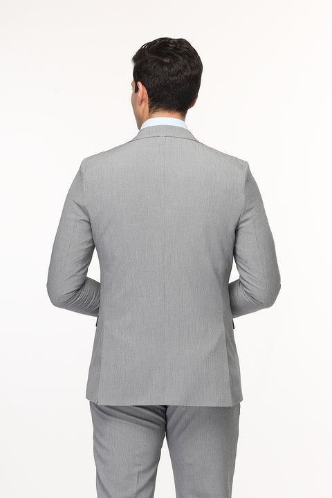 Slim Straight Fit Suit Gray