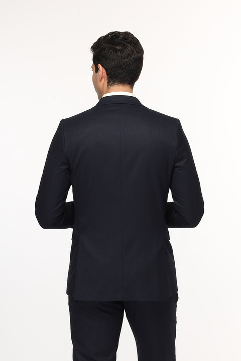 Slim Straight Fit Suit Dark Blue