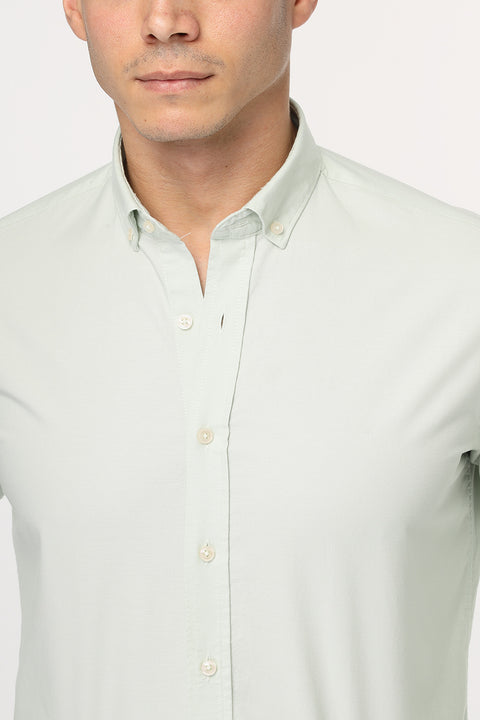 New Fit Shirt Oxford Light Green 100% Cotton