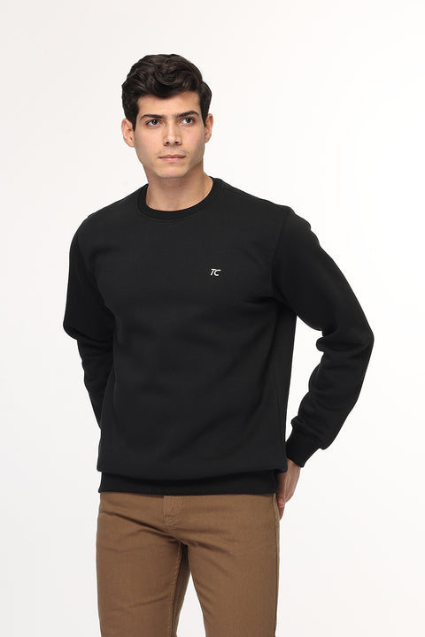 Regular Fit Sweat Shirt Black