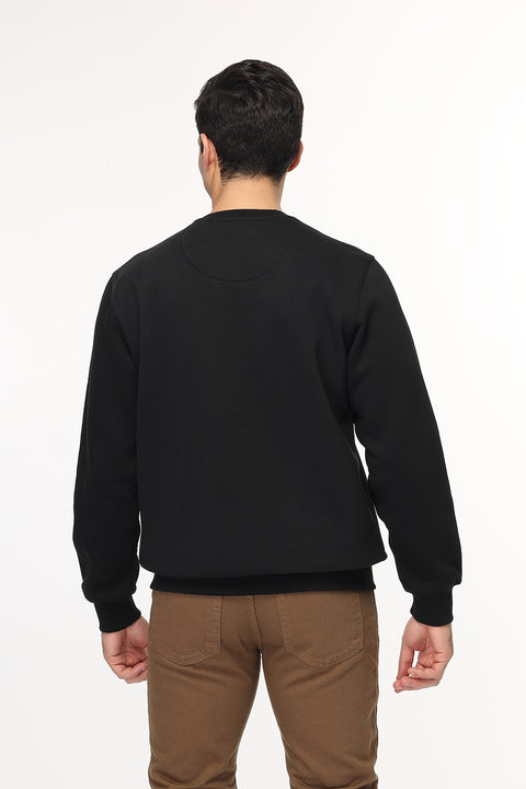 Regular Fit Sweat Shirt Black