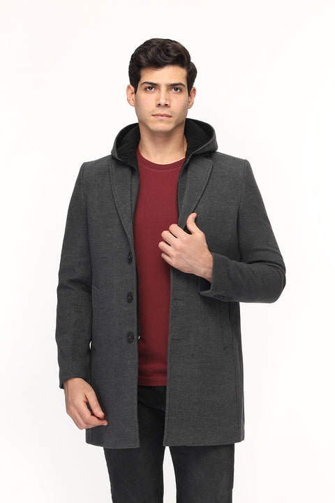 Regular Fit Coat Gray