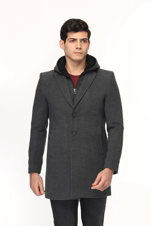 Regular Fit Coat Gray