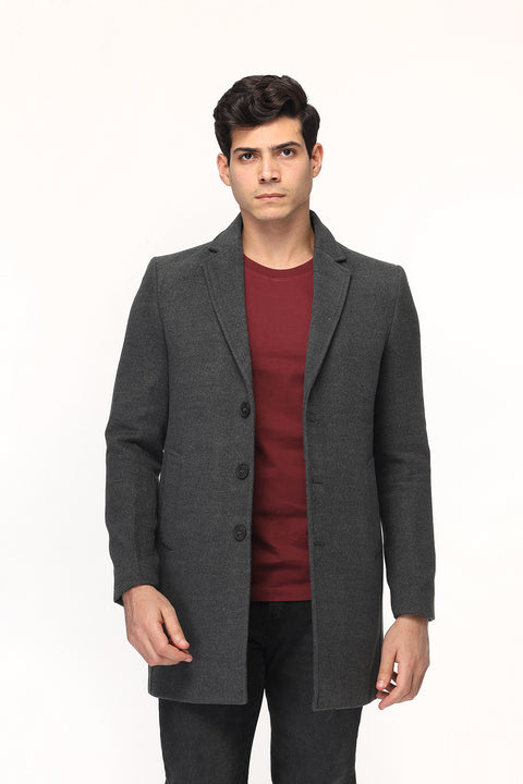 Regular Fit Coat Gray